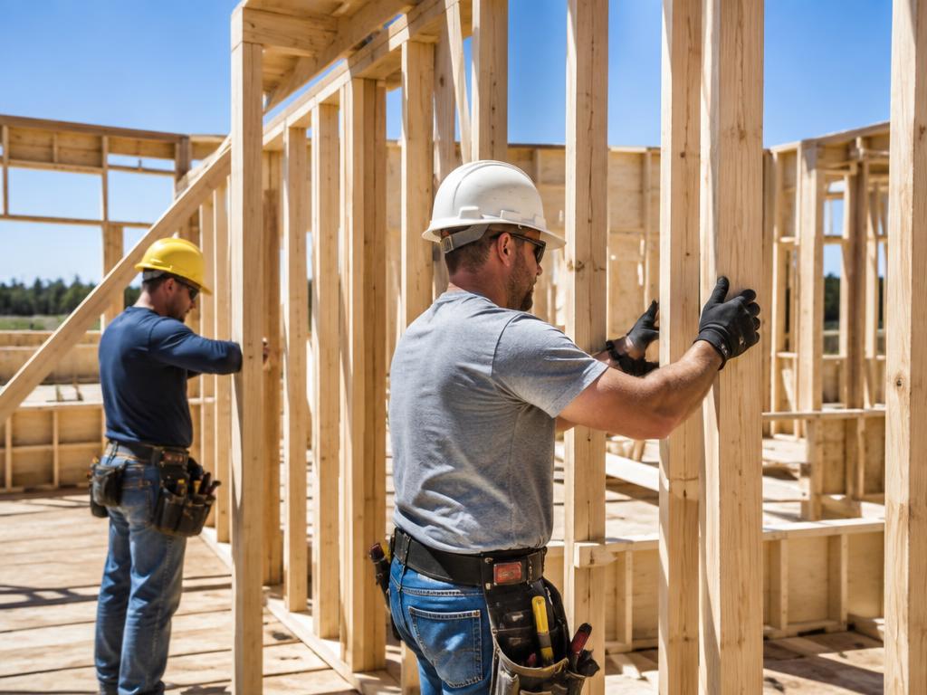 Construction technician at work